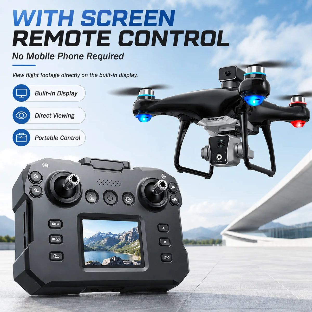 ZNLYRION Brushless Drone With Dual Camera And 360 Obstacle Avoidance