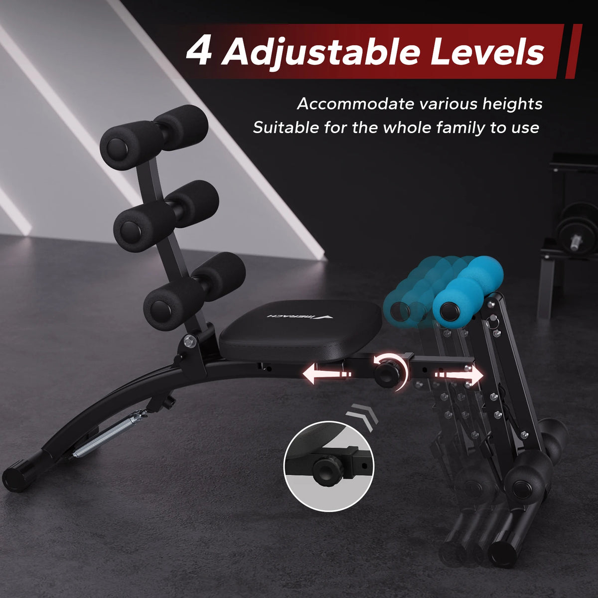 Merach Adjustable Ab Machine Multifunctional Workout Bench
