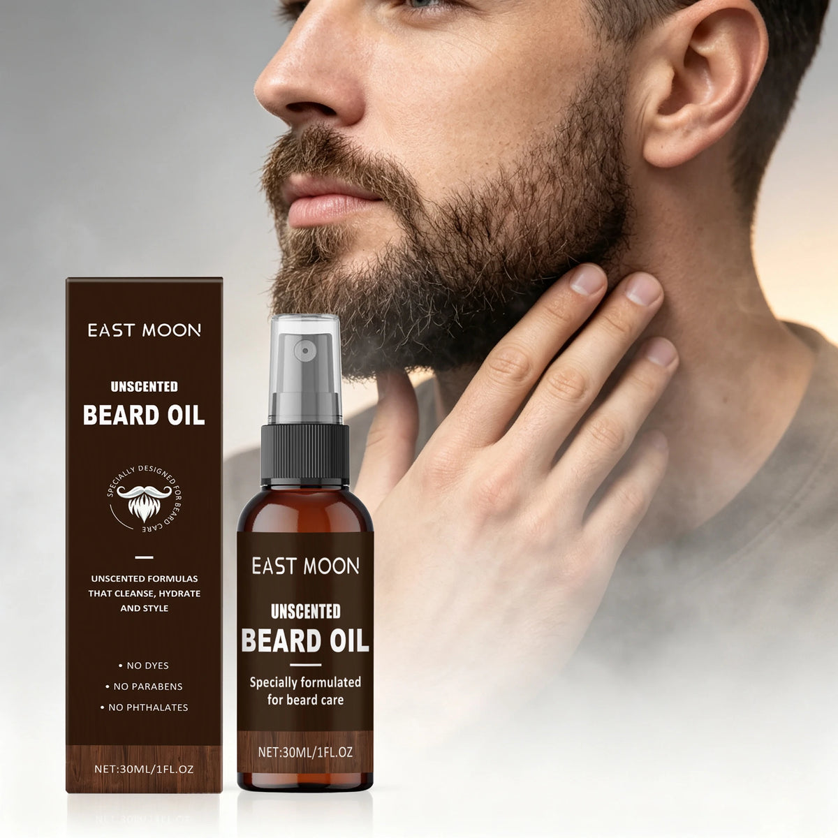 East Moon Unscented Olive Oil Beard Care Oil Moisturizing