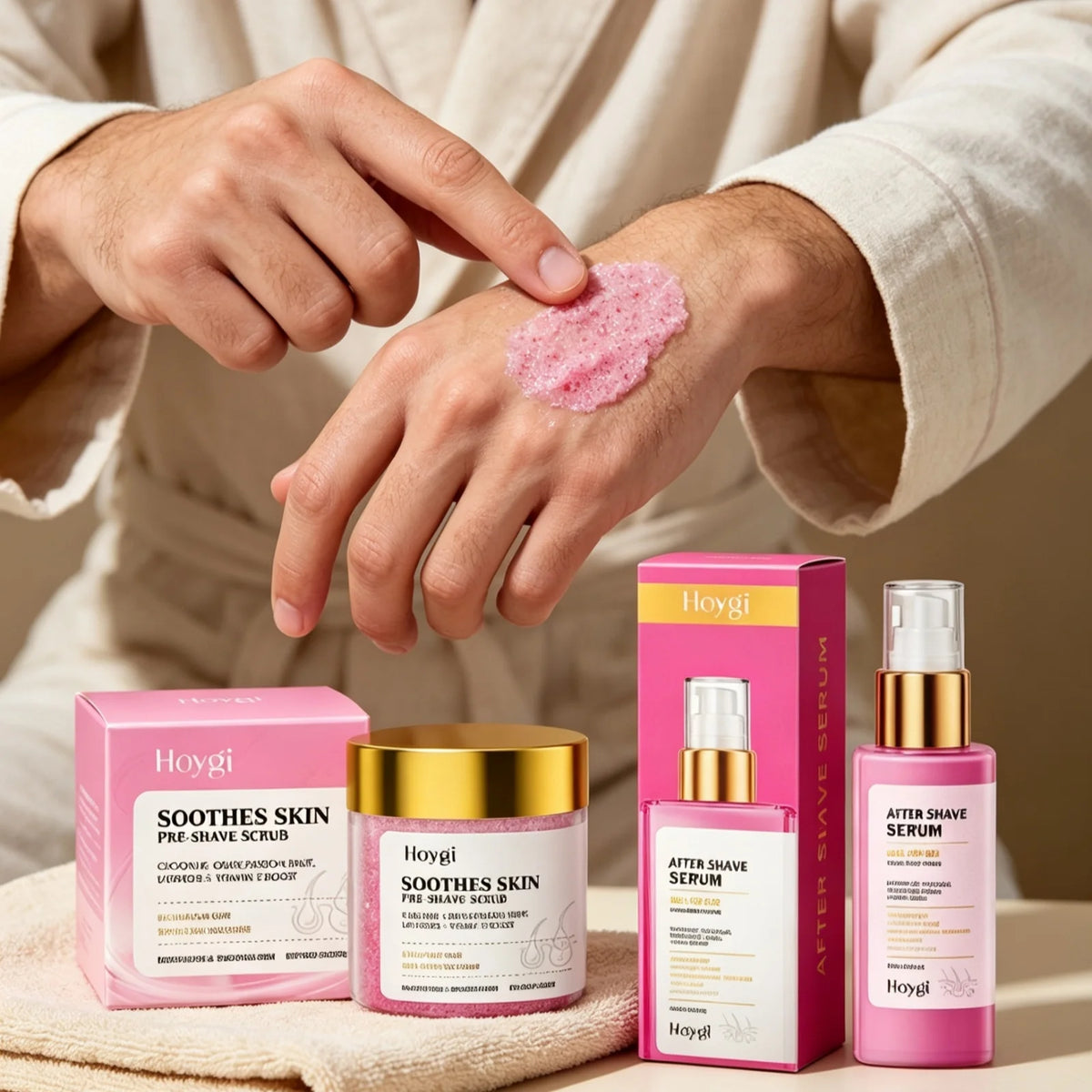 Hoygi Hair Removal Scrub Serum Combo Kit For Smooth Skin