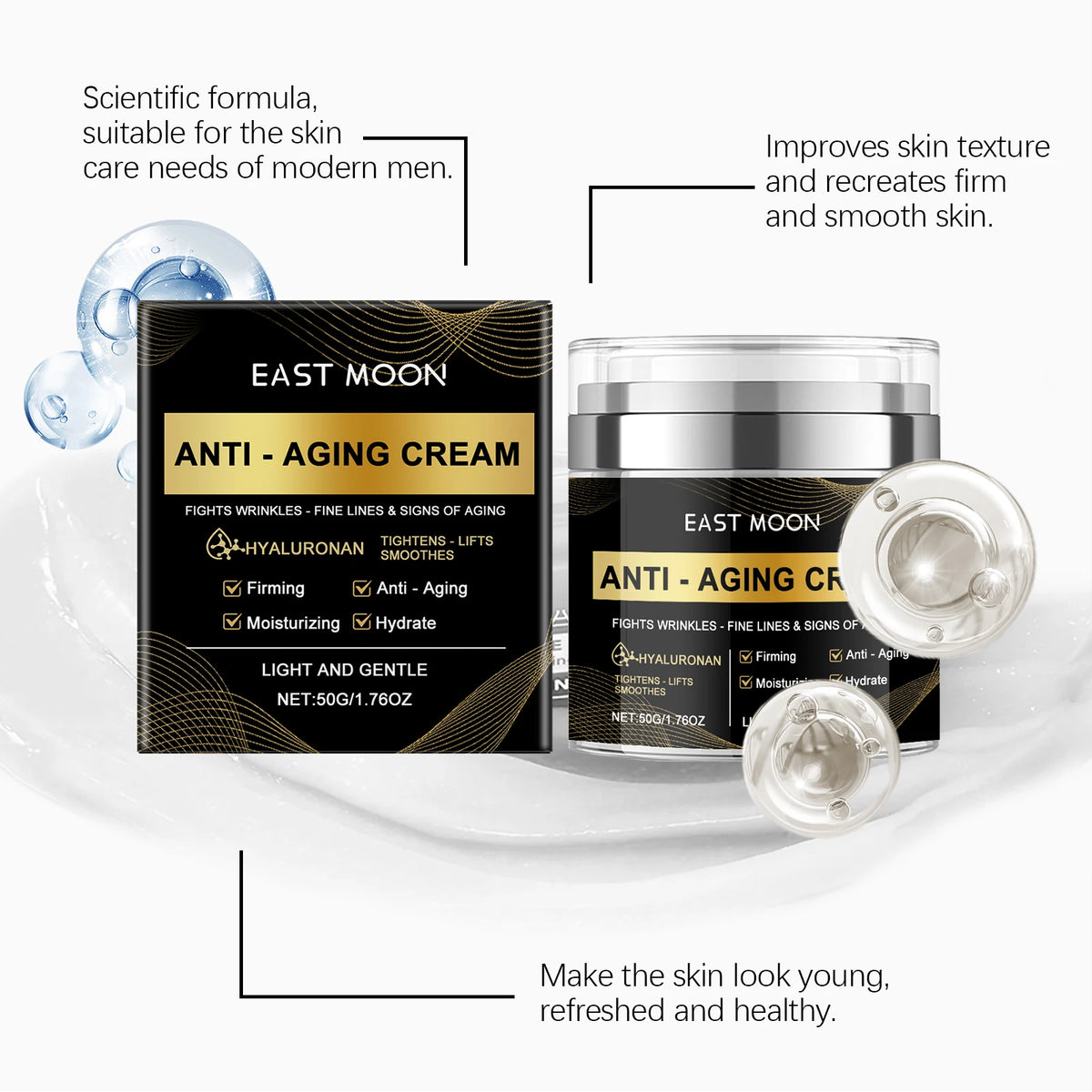 Men Deep Moisturizing Facial Cream For Firming And Hydrating Skin