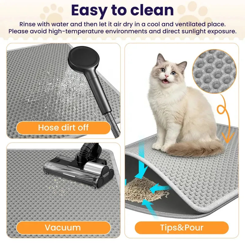 Double Layer Waterproof Foldable Eva Cat Litter Mat