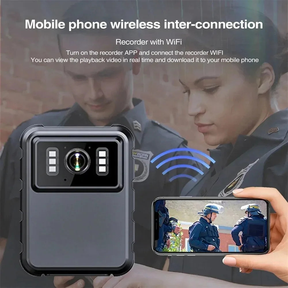 1080P HD WiFi Body Camera With Screen And Night Vision