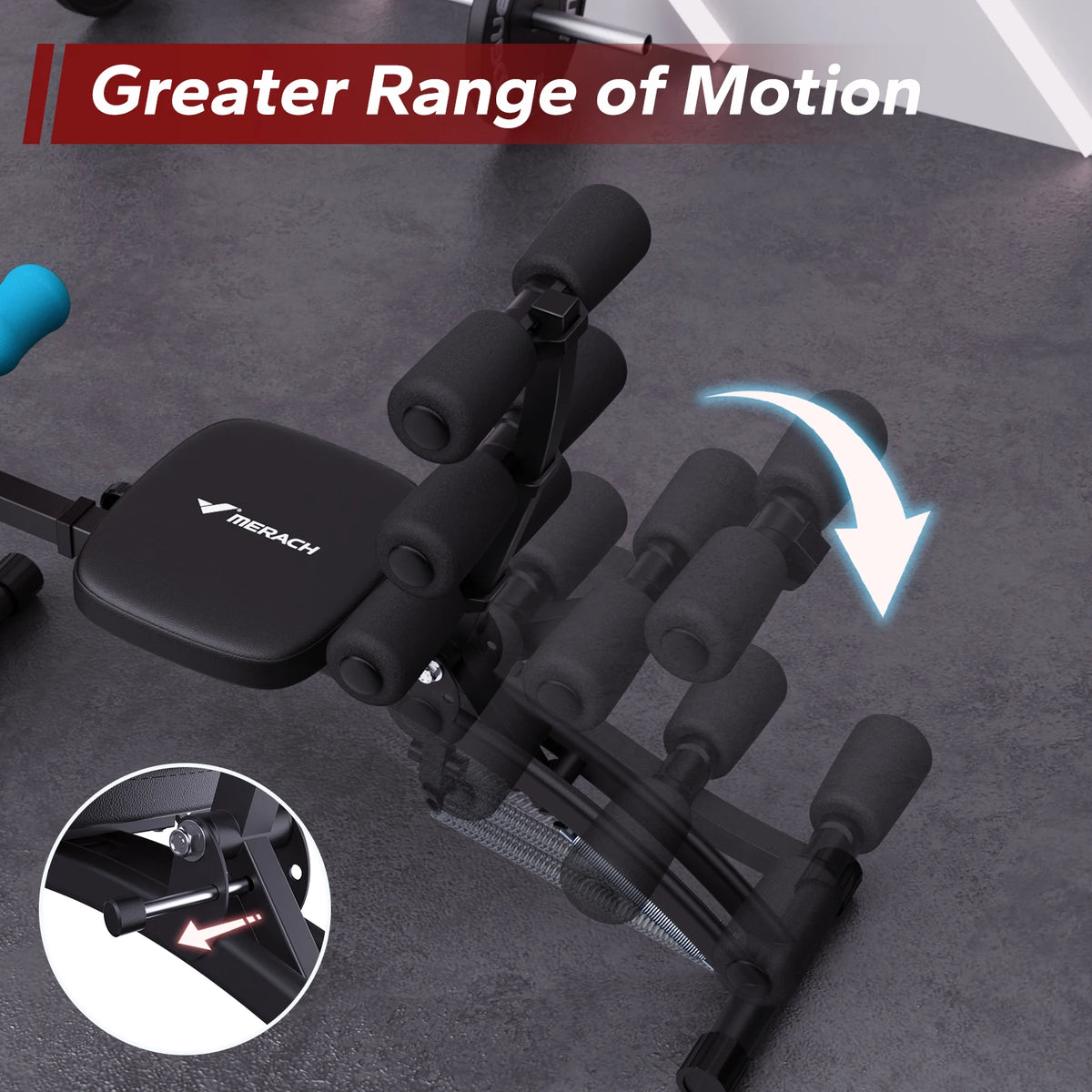 Merach Adjustable Ab Machine Multifunctional Workout Bench