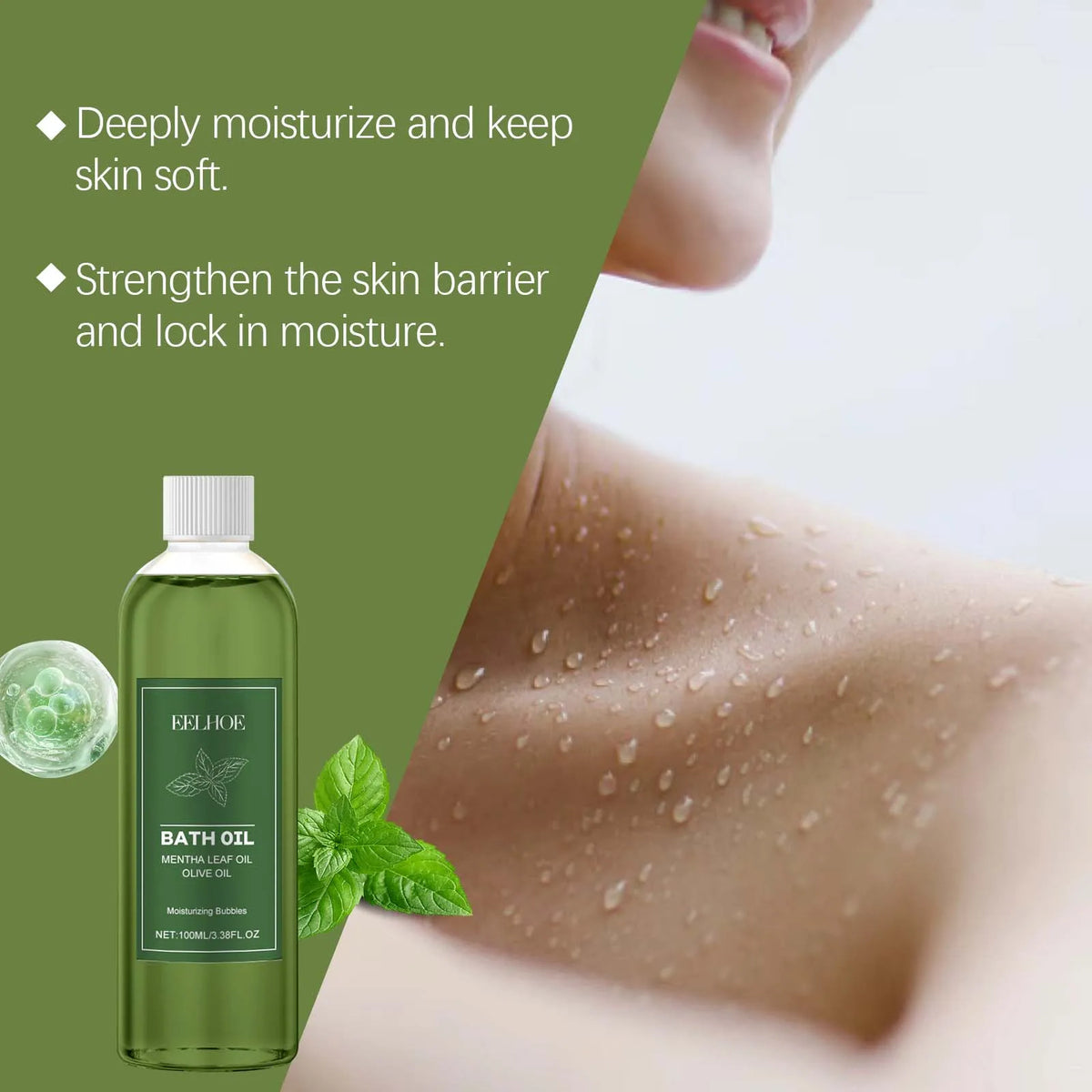 Eelhoe Essential Oil For Bubble Bath Moisturizing Cleansing Skincare Formula