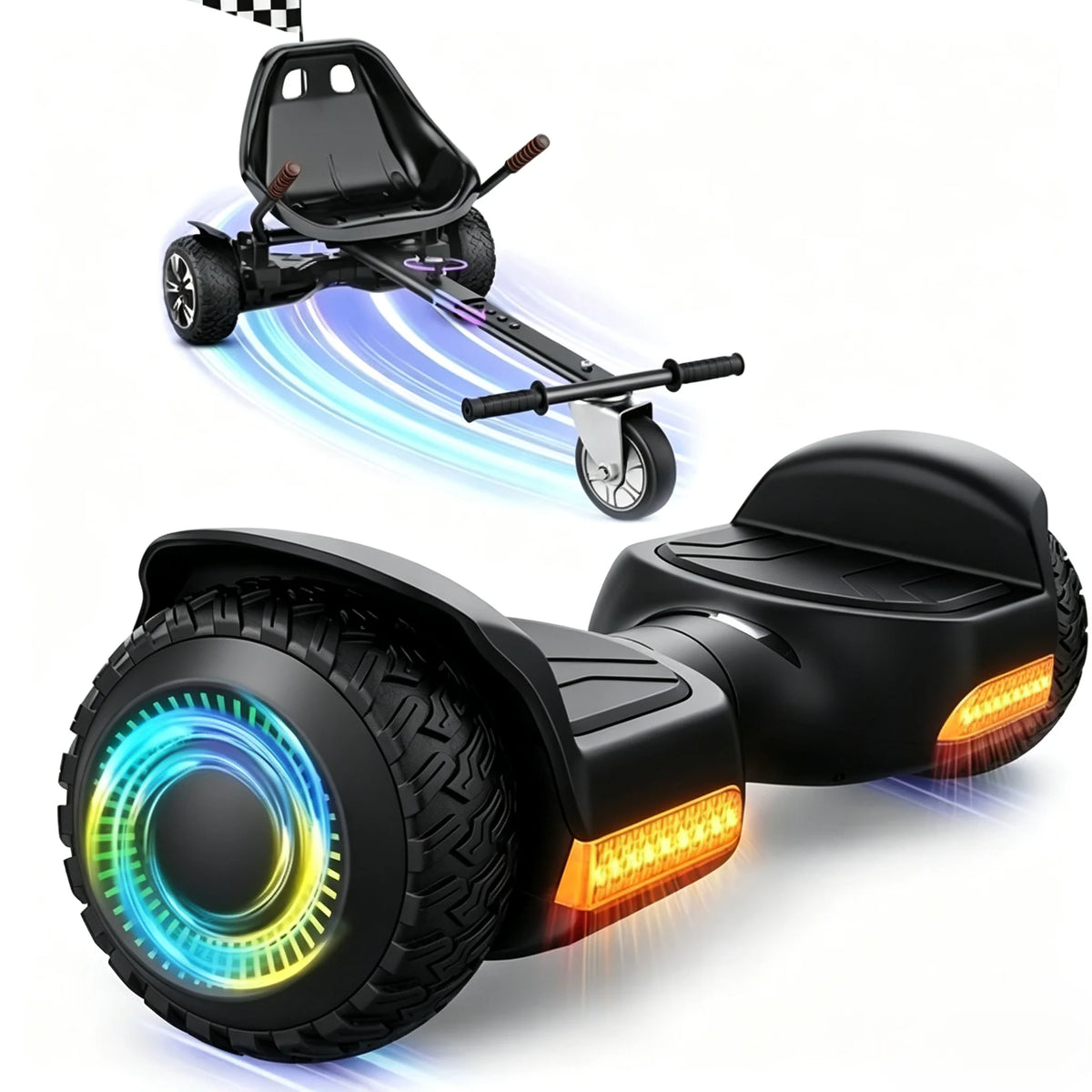 Gyroshoes Kids Electric Hoverboard Combined With Go Kart
