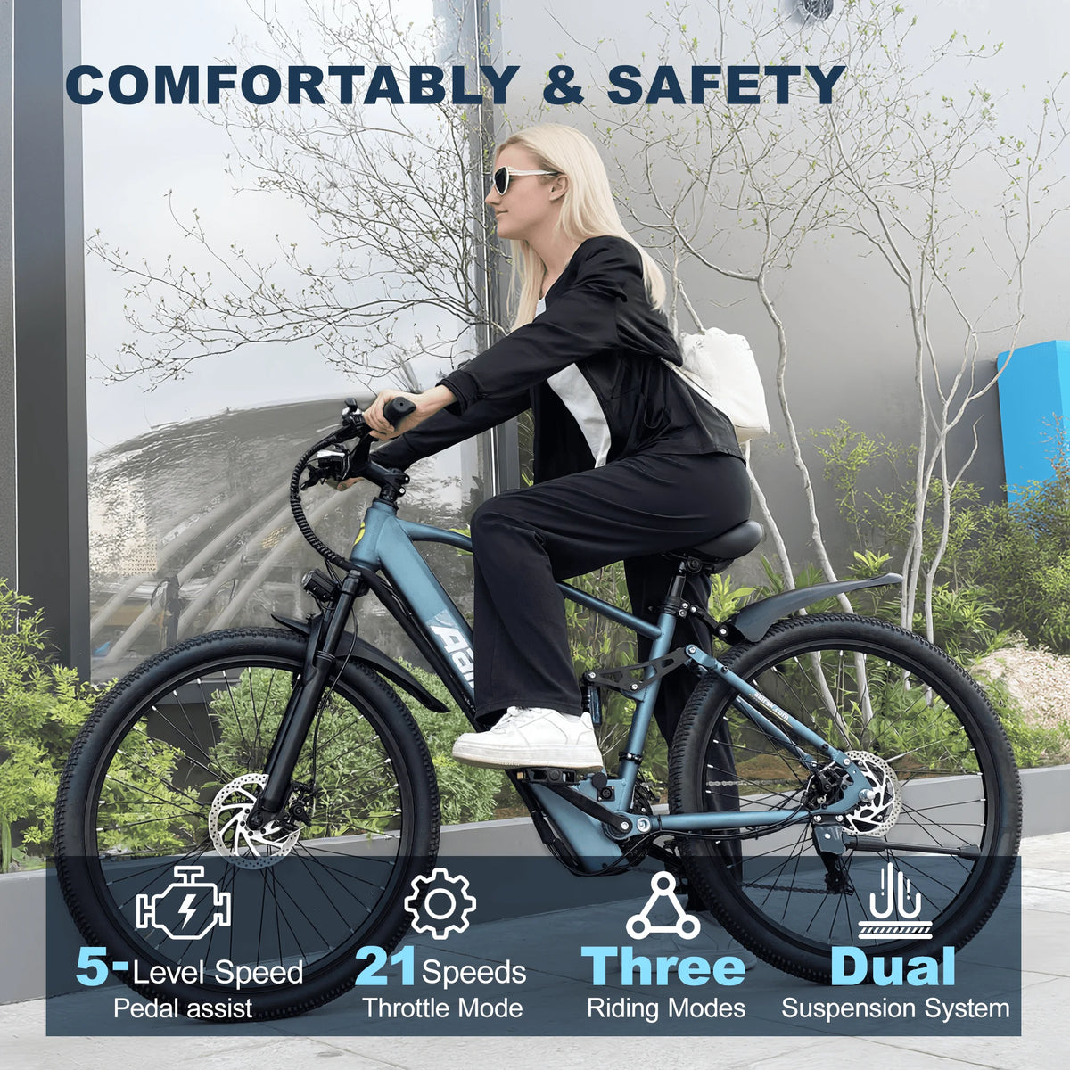 Eoeotwo Full Suspension Electric Mountain Bike For Adults