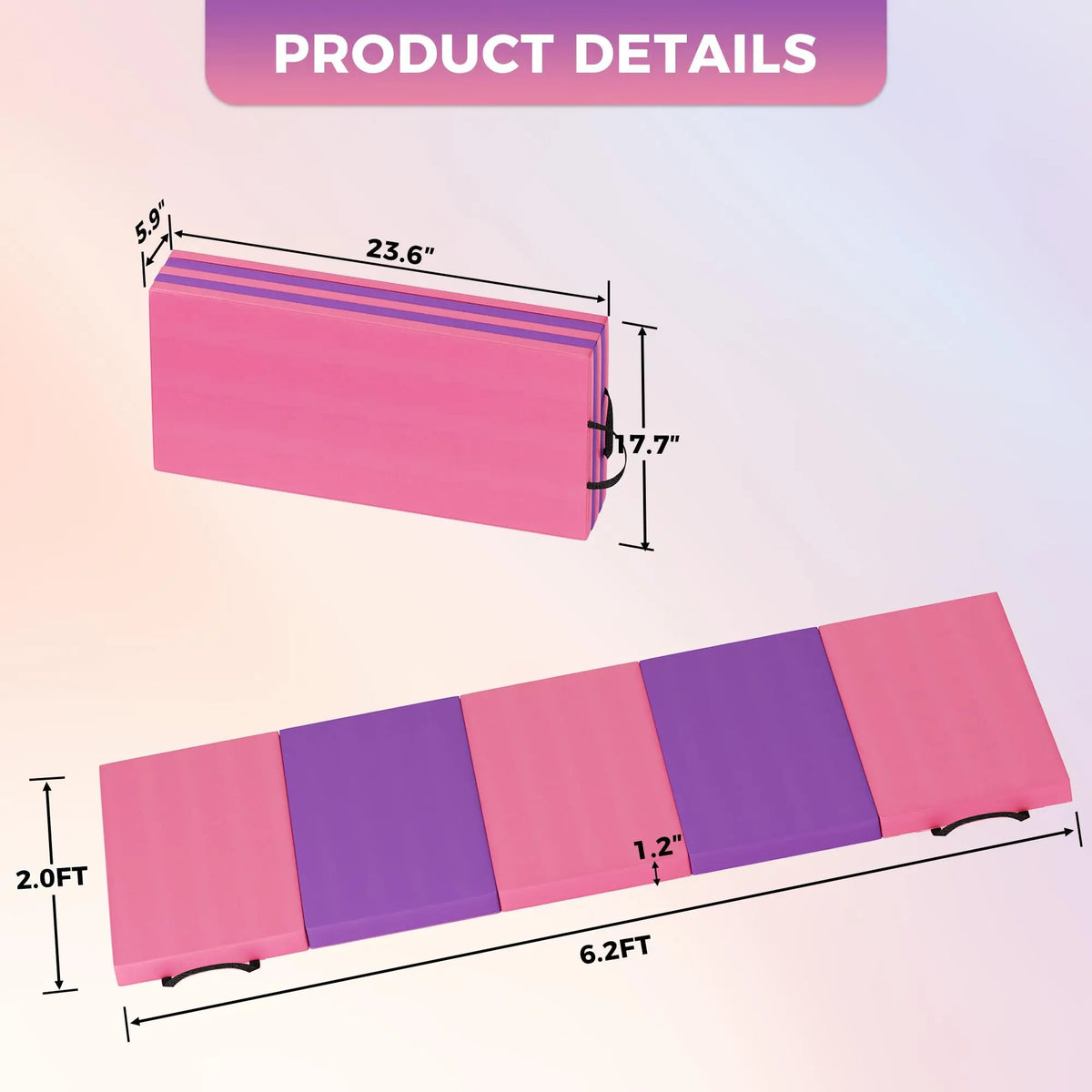 Himiss Foldable Gymnastics Mat For Home Exercise Training