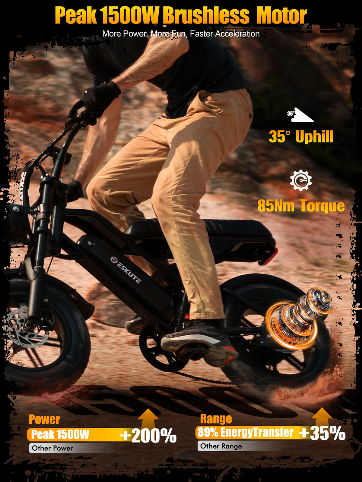 Eskute V100 Electric Dirt Bike For Versatile All Terrain Performance