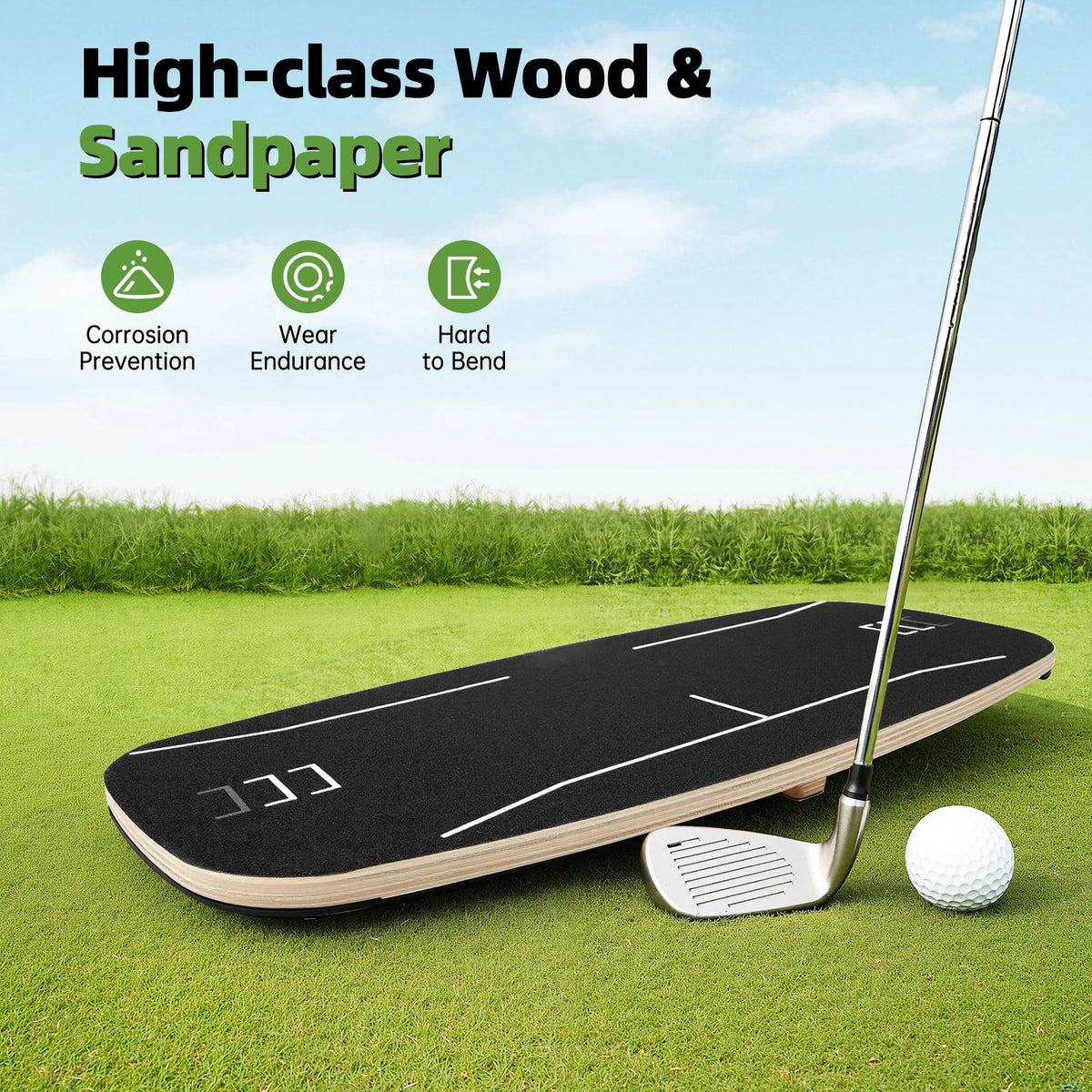 Professional Wooden Golf Weight Transfer Pressure Board Trainer