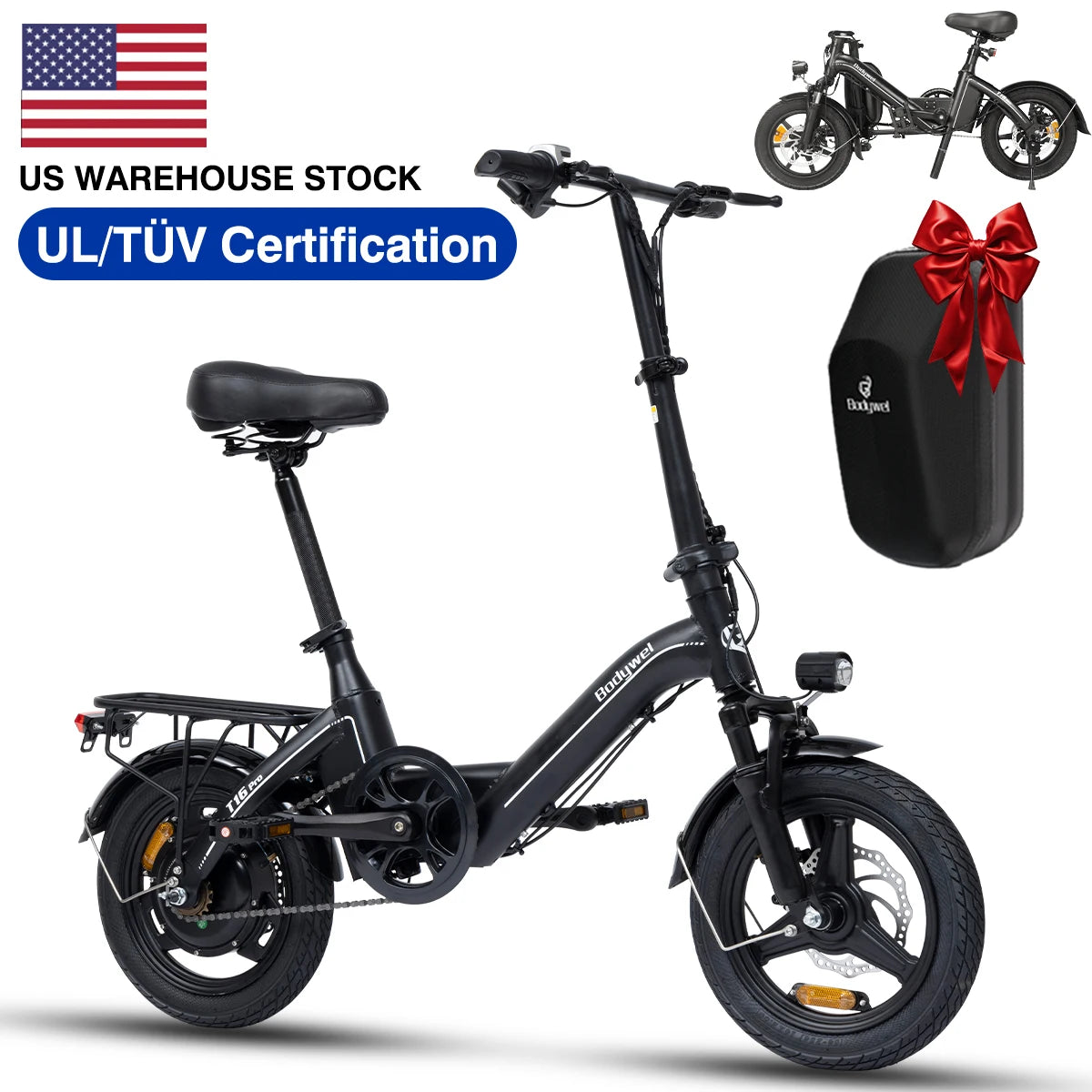 Bodywel T16 Pro Foldable Electric Bike For Urban Commuting