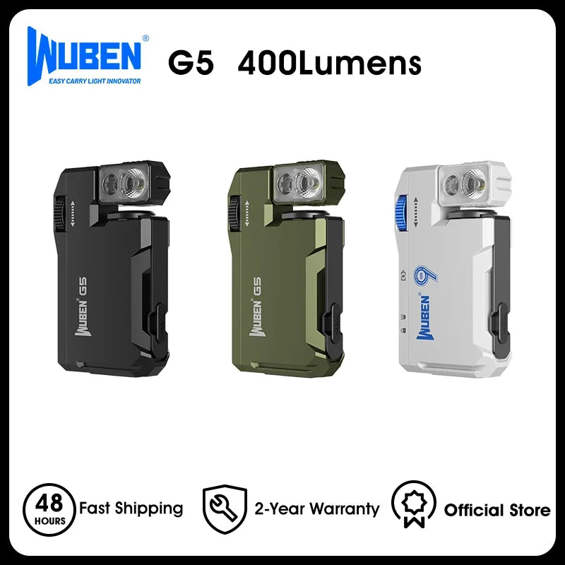 Wuben G5 Rechargeable EDC Mini Flashlight With Rgb Light