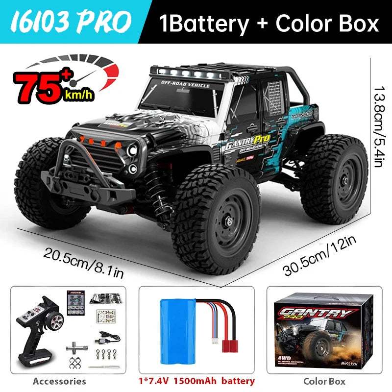 WLtoys 4WD RC Car 2.4G Remote Control Monster Truck