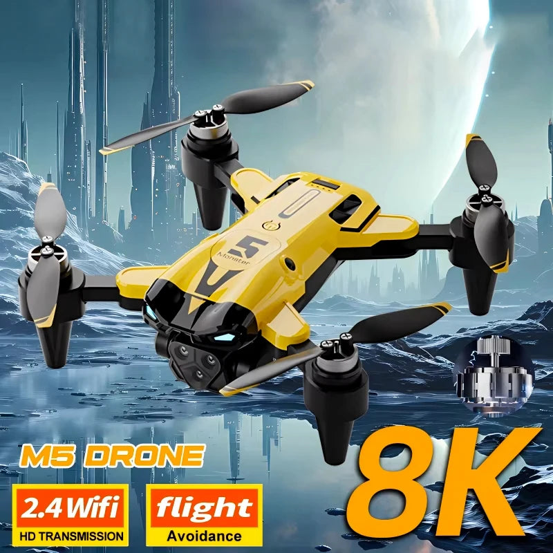 ZNLYRION Mini Brushless Drone M5 8K Foldable Obstacle Avoidance FPV