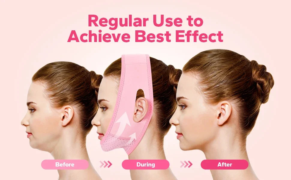 Comfortable V Shaped Facial Support Strap For Skin Care