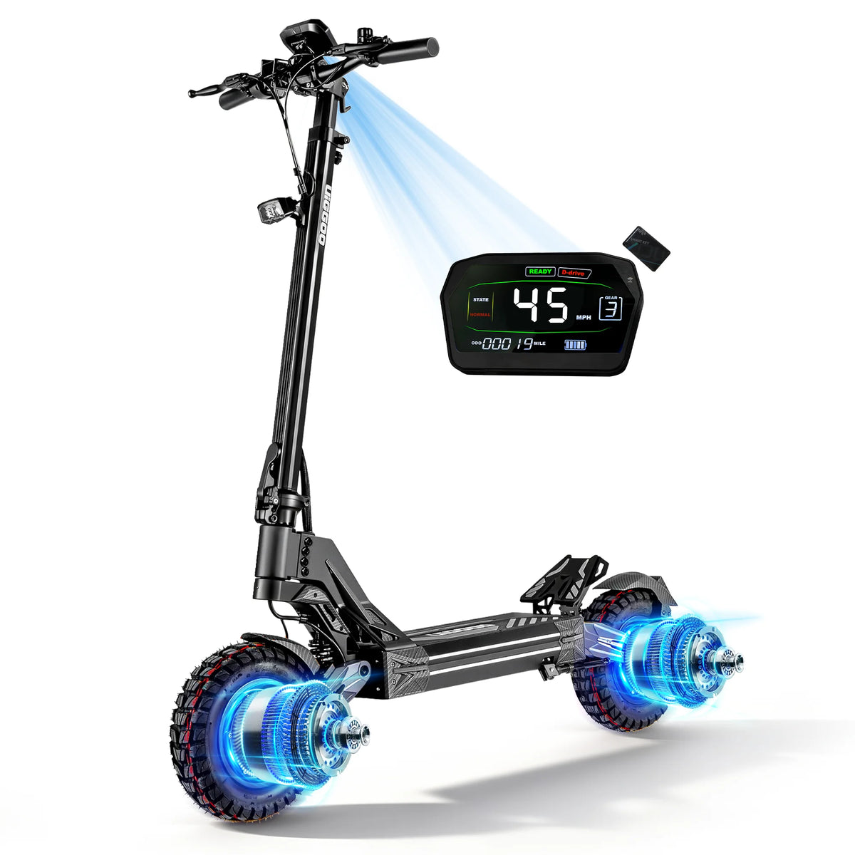 EOEOTWO Dual 4000W Electric Scooter 45MPH Offroad Foldable Adult