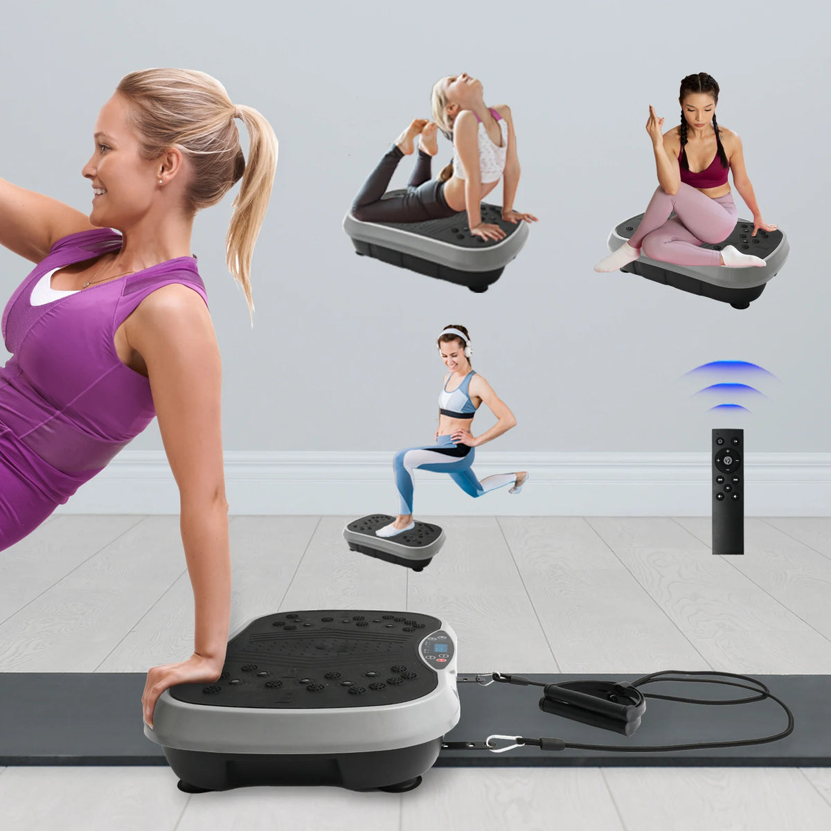 Portable Vibration Plate Exercise Machine For Home Fitness Workouts