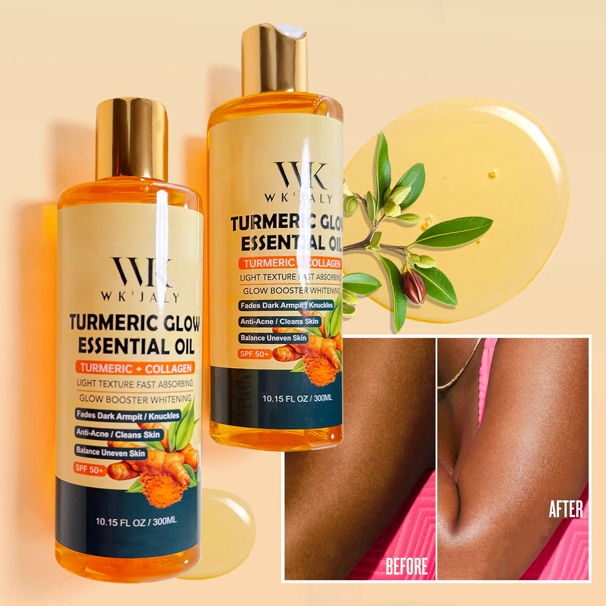 Wkjaly Turmeric Glow Essential Oil For Moisturizing And Radiant Skin