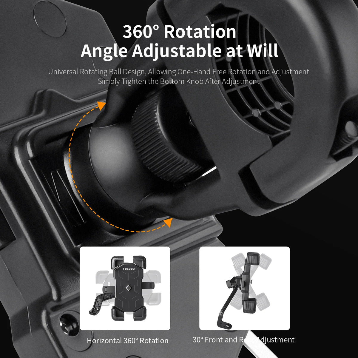 TOSUOD Automatic Locking Bicycle Handlebar Phone Mount