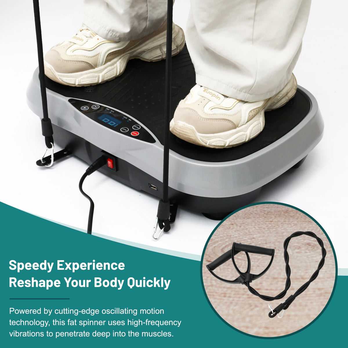 Portable Vibration Plate Exercise Machine For Home Fitness Workouts