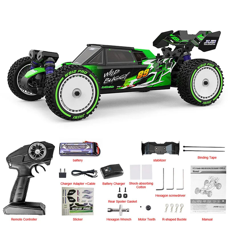 JIUSI WB12 PRO Brushless 4WD RC Car High Speed Racing