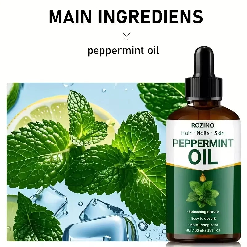 Natural Peppermint Oil For Healthy Hair Nails And Skin Care