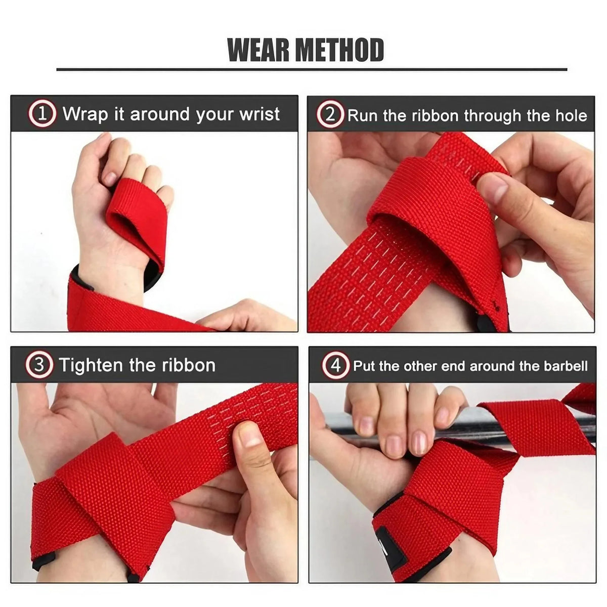Premium Polyester Weightlifting Wrist Wraps For Gym Training