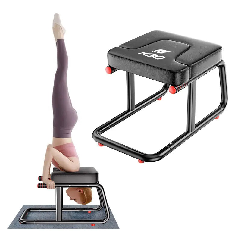 KBQ Inverted Stool Yoga Headrest Bench With Double Armrest