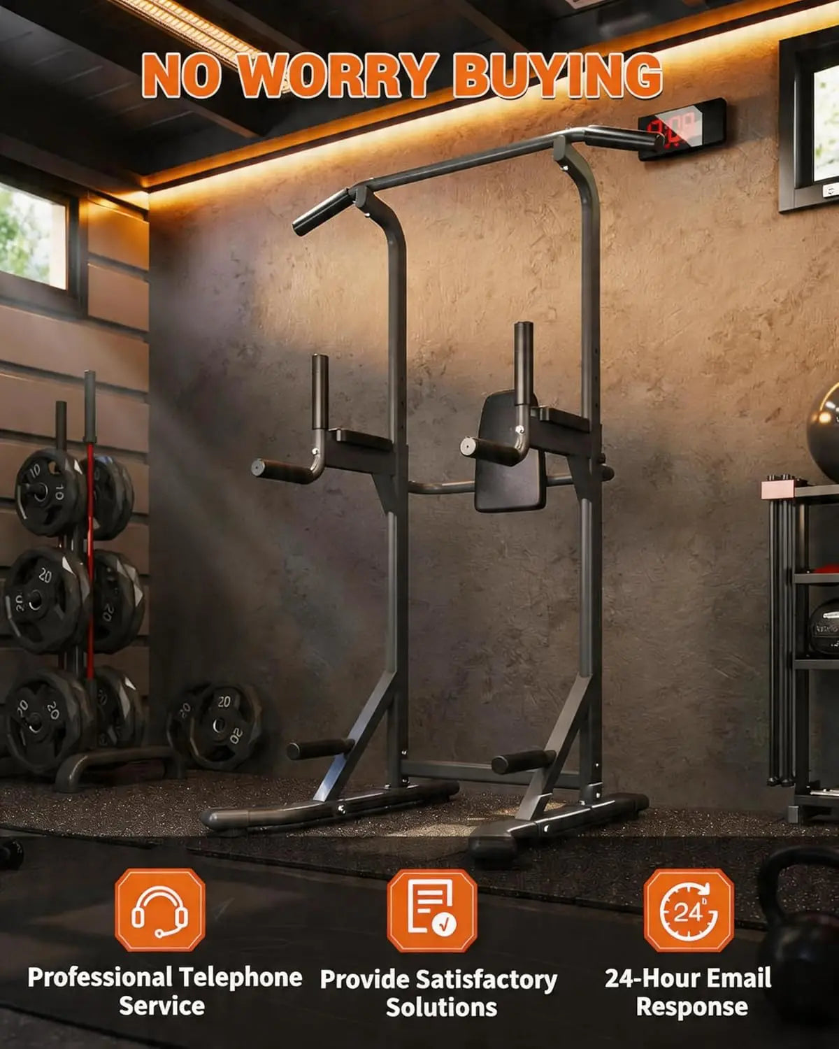 Hmiss Adjustable Power Tower With Dip Station For Home