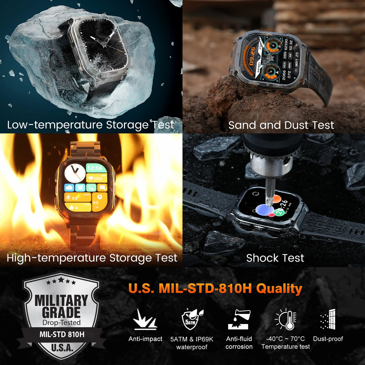 KOSPET TANK M3 Smartwatch With Fitness Tracking And Bluetooth