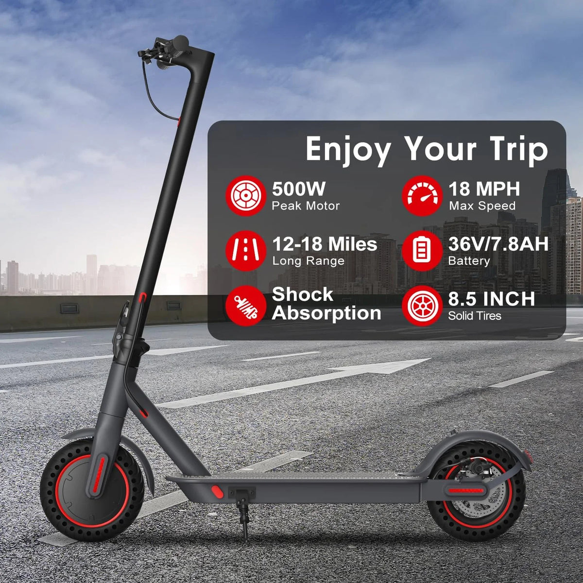 OBX Foldable Electric Scooter With Dual Shock And App Control