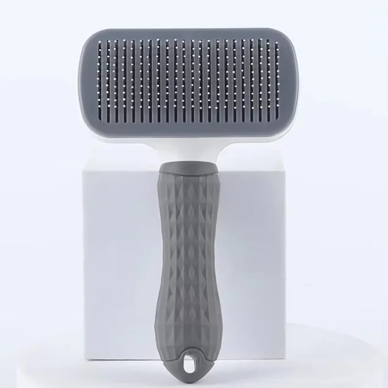 One Button Self Cleaning Slicker Brush Hair Remover For Pets