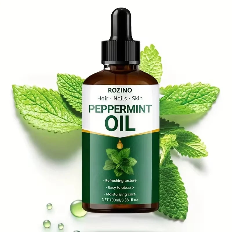 Natural Peppermint Oil For Healthy Hair Nails And Skin Care