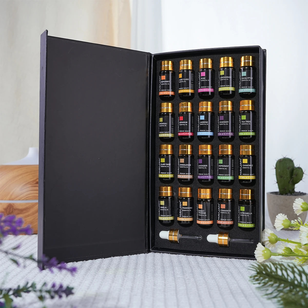 MAYJAM 20 Bottle Essential Oil Set with Gift Box