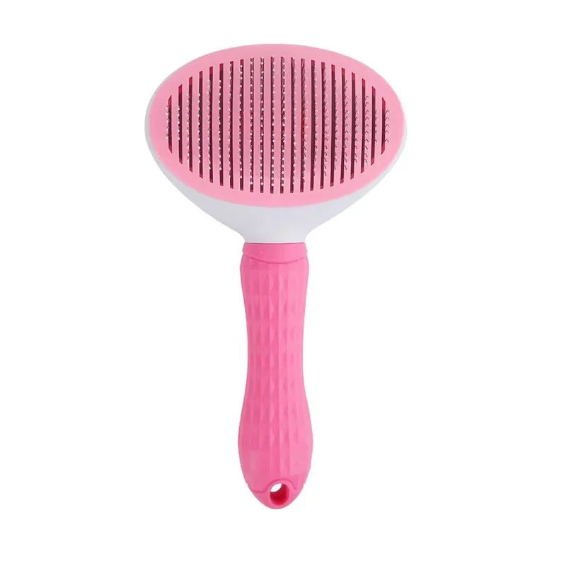One Button Self Cleaning Slicker Brush Hair Remover For Pets
