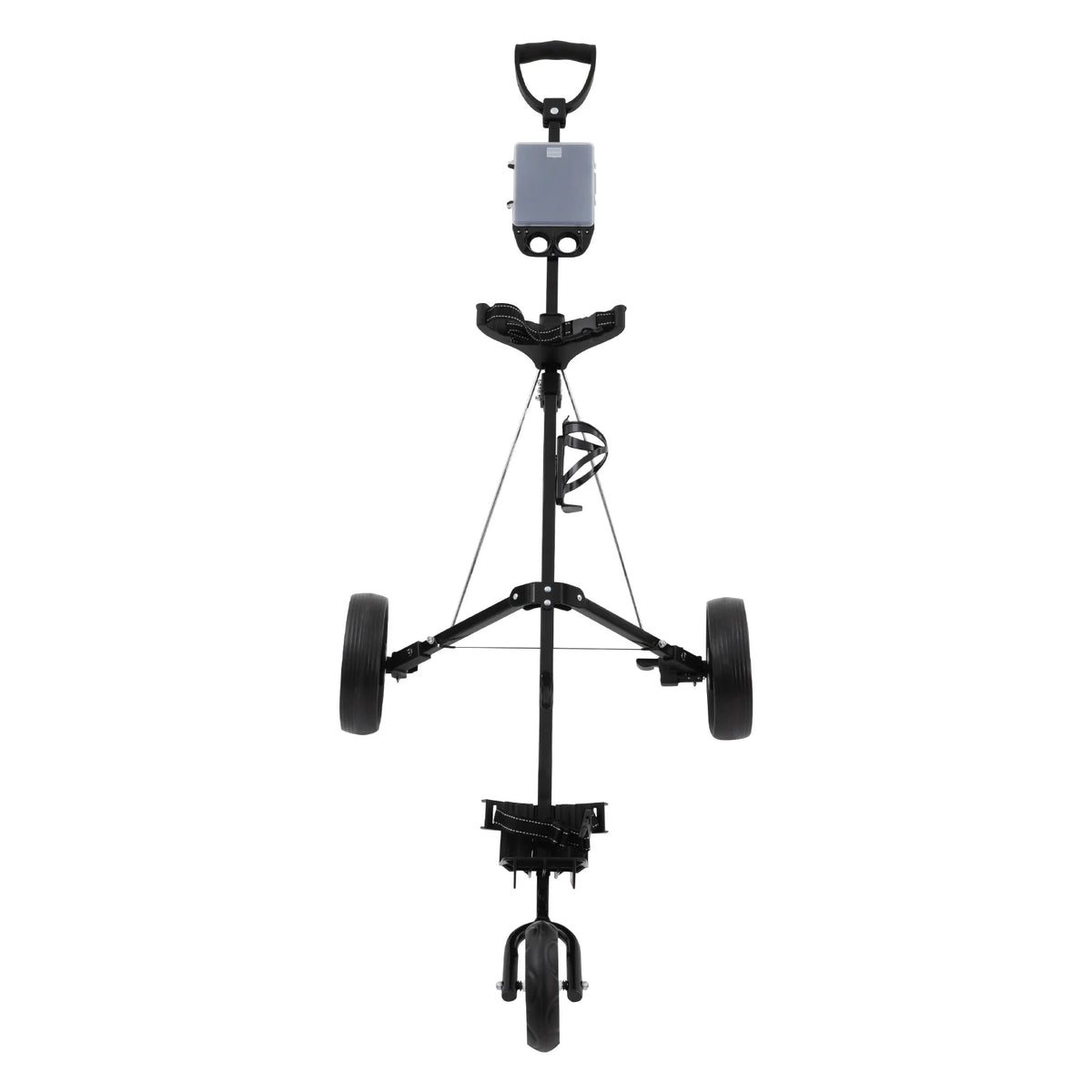 Compact 3 Wheel Golf Push Cart Featuring Durable Aluminum Construction