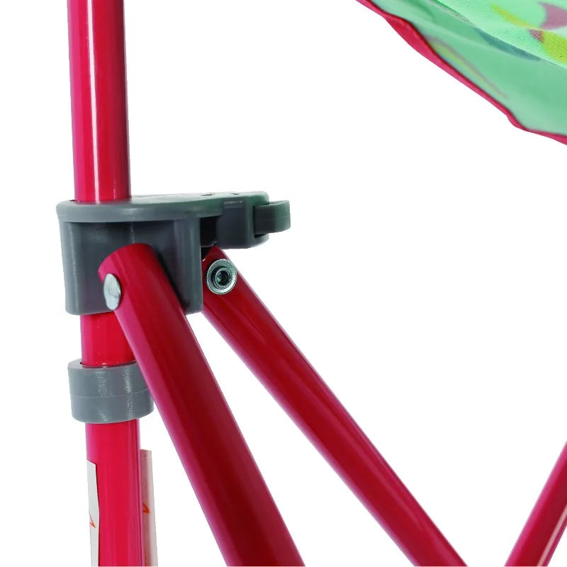 Kids Folding Camp Chair With Sturdy Steel Frame And Safety Lock