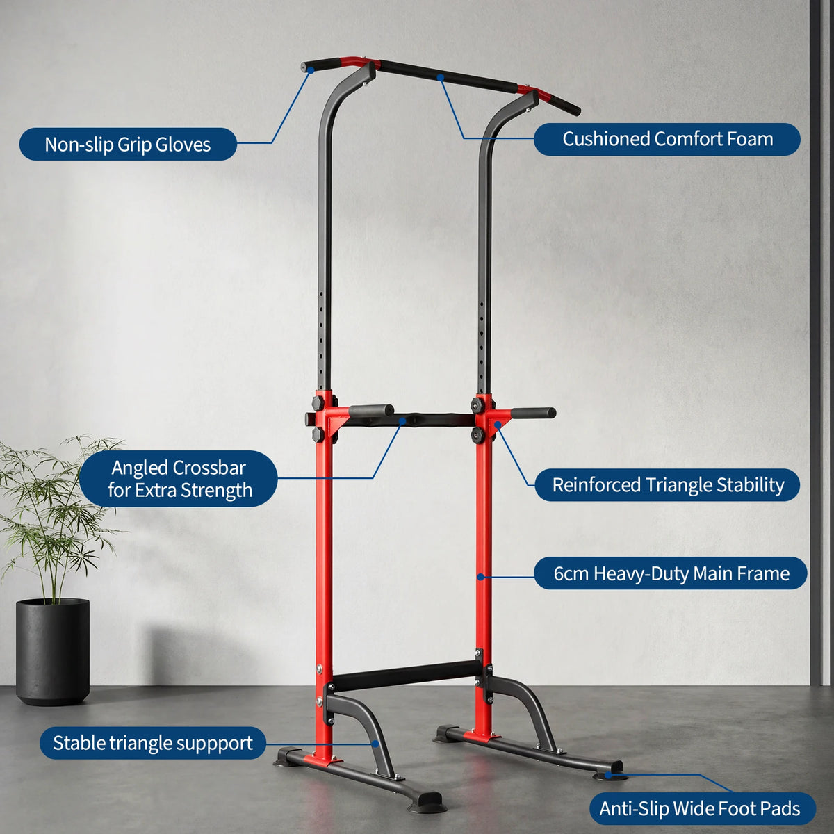 Adjustable Heavy Duty Power Tower For Pull Up And Dip Workout