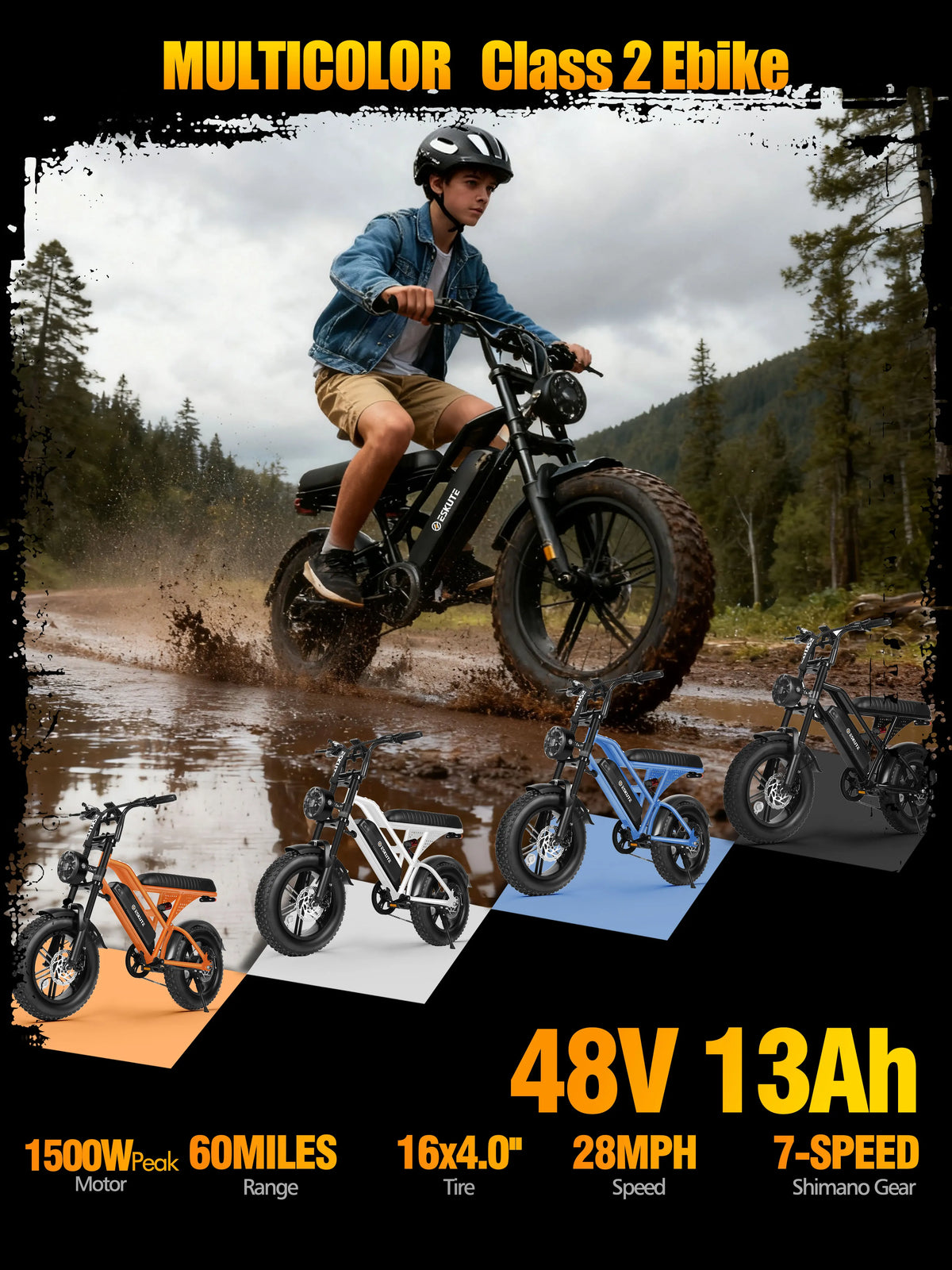 Eskute V100 Electric Dirt Bike For Versatile All Terrain Performance