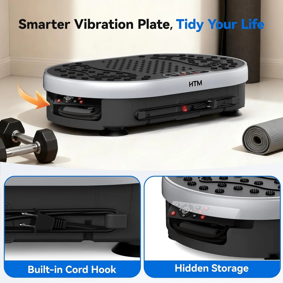 HTM Vibration Plate Exercise Machine For Home Workout Fitness