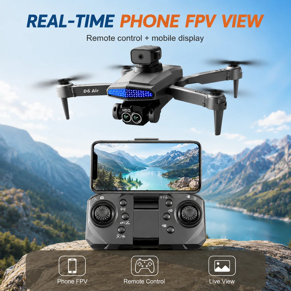 ZNLYRION Optical Flow RC Drone With Gesture Recognition And Headless Mode