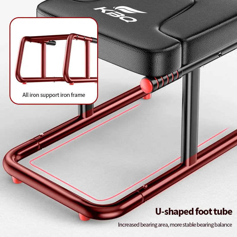 KBQ Inverted Stool Yoga Headrest Bench With Double Armrest