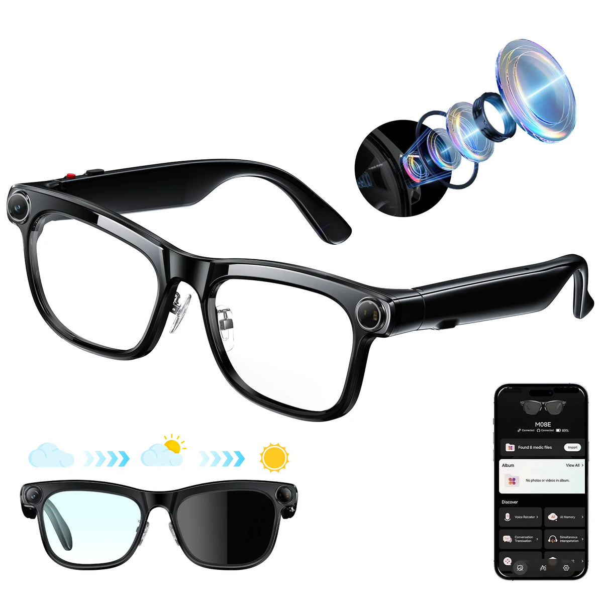 Kaigerr 4K Smart Glasses With Bluetooth Calling And AI Translation
