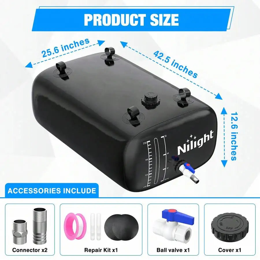 Nilight Foldable Water Storage Bladder Tank For RV And Camping