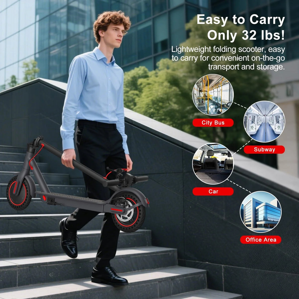OBX Foldable Electric Scooter With Dual Shock And App Control