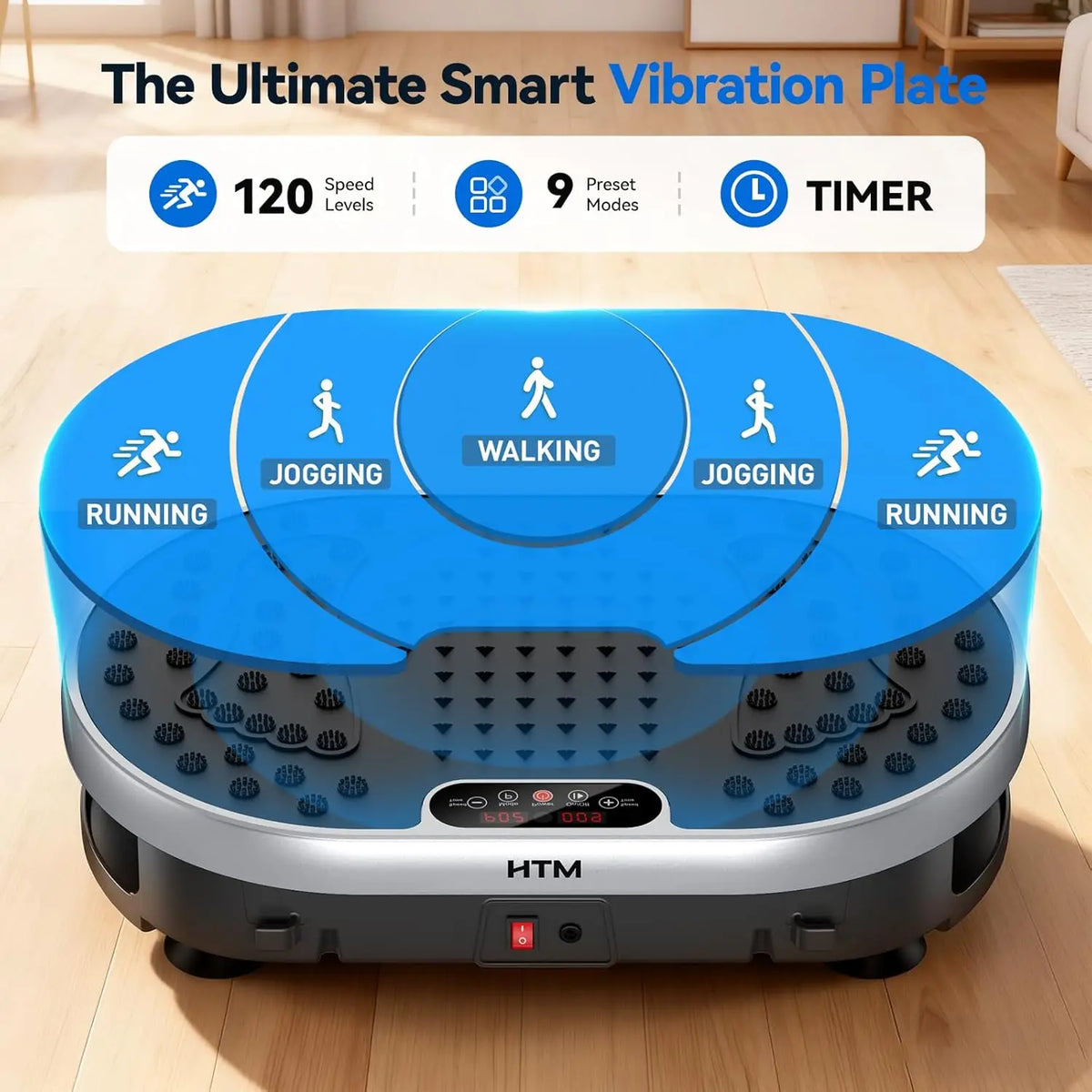 HTM Vibration Plate Exercise Machine For Home Workout Fitness
