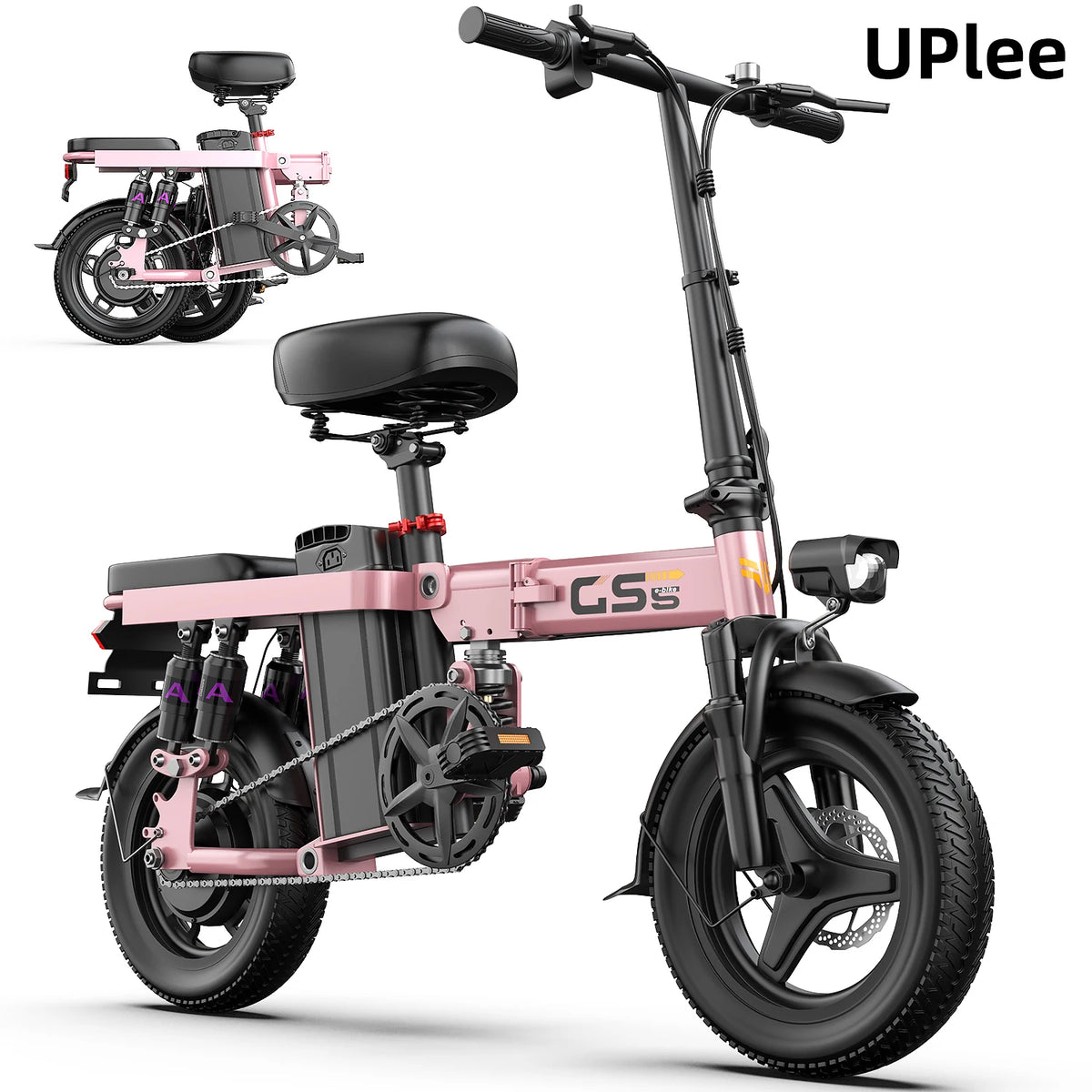 UPlee GS5 Electric Bike Featuring Shock Absorbers And Removable Battery
