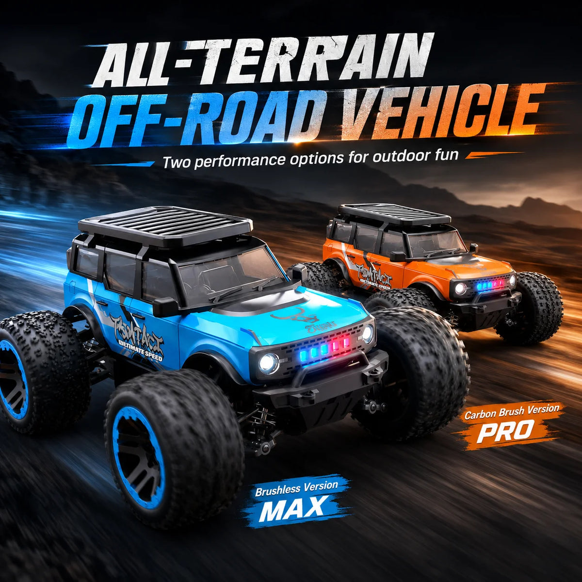 ZNLYRION 4WD RC Truck With Independent Suspension And LED Lights