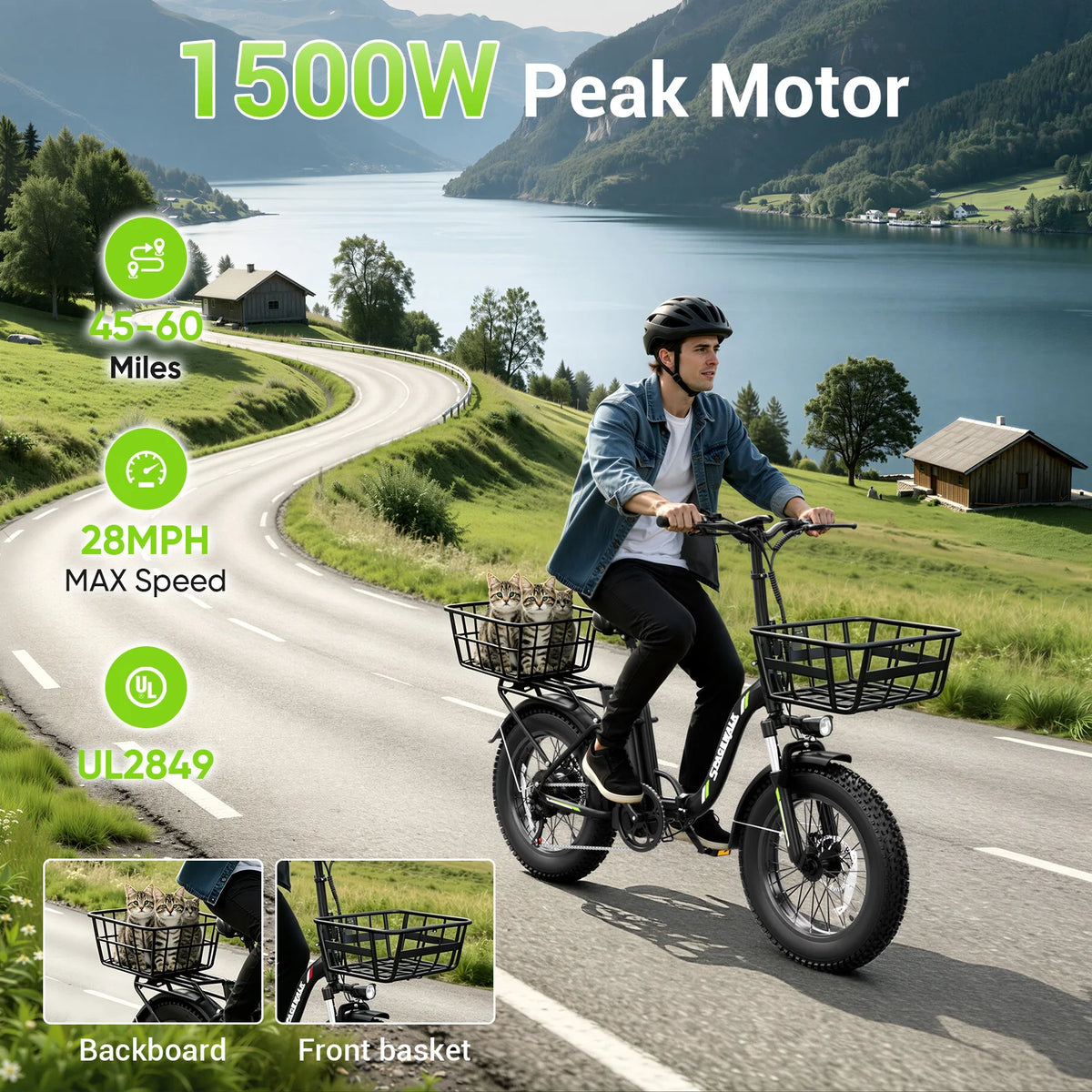 Eilleo Spacewalk Foldable Electric Bicycle With Removable Battery