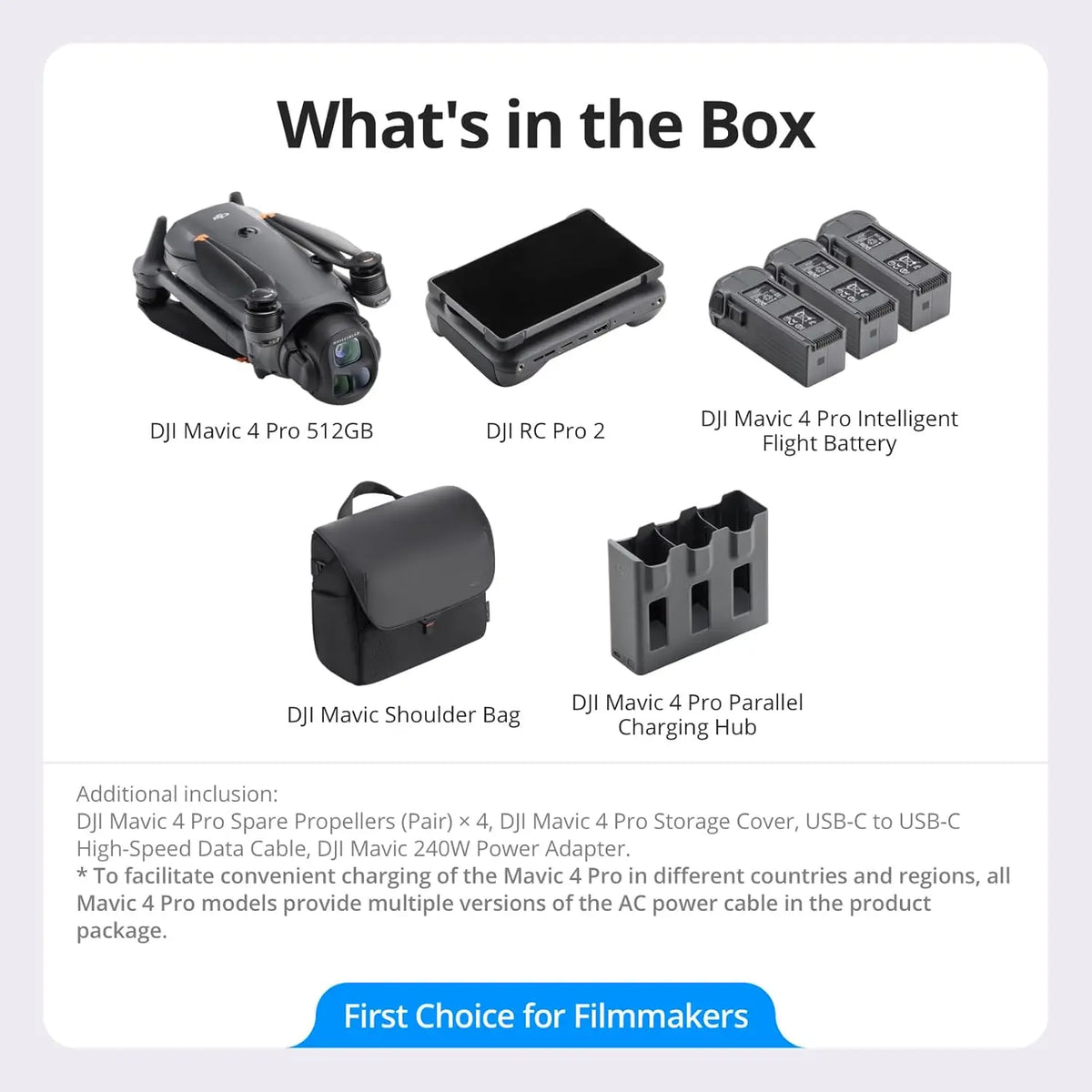 DJI Mavic 4 Pro Professional Camera Drone With Hasselblad Optics